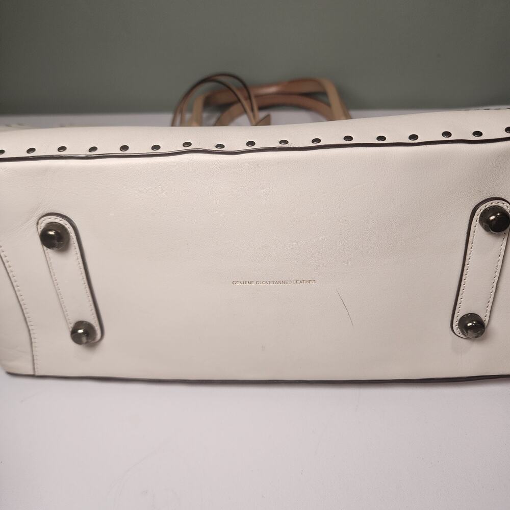Coach 29256 Cooper Carryall Rivets Chalk Beechwood Glovetanned Leather - Picture 12 of 12